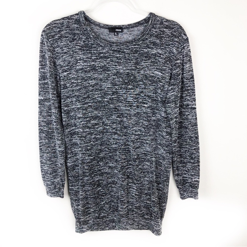 Wilfred Free by Aritzia Marled stretch long sleeve tunic top size XS